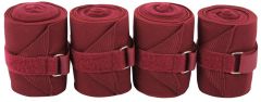 Bandages elastisch/fleece 4 st. - Bordeaux